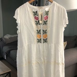 Grecian Gorgeous Embroidered Babydoll Dress